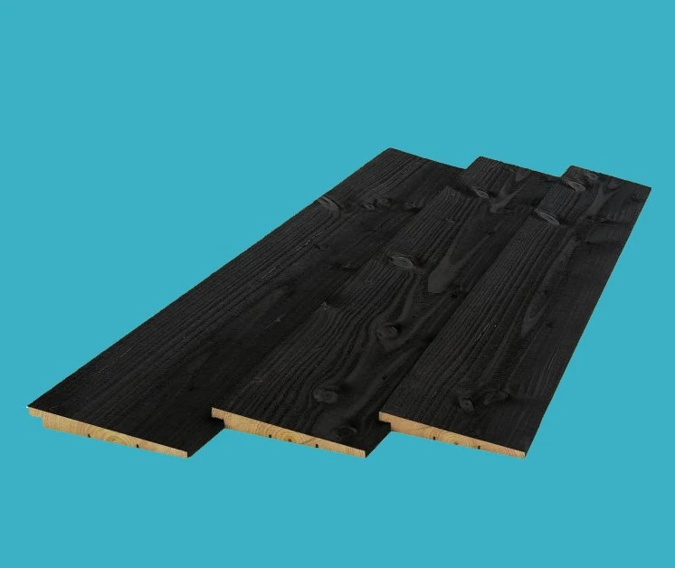 Vuren Zweeds Rabat 2.7 x 19.5 cm (27 x 195 mm) Zwart Gedompeld - Lengte 500 cm - Afbeelding 2